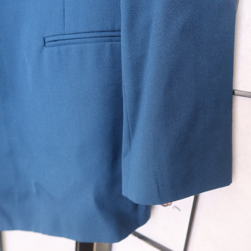 Zeidler Electric Blue Suit Jacket Size 44 Long - Picture 4 of 10